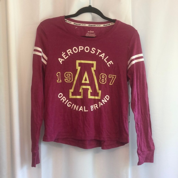 Aeropostale Tops - Aeropostale pink light fabric pink long sleeve size medium